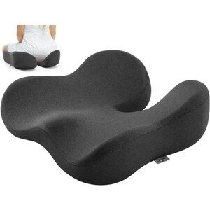 Seat Cushion, Wide & Soft Support Memory Foam Cushion for Office Chair, Desk